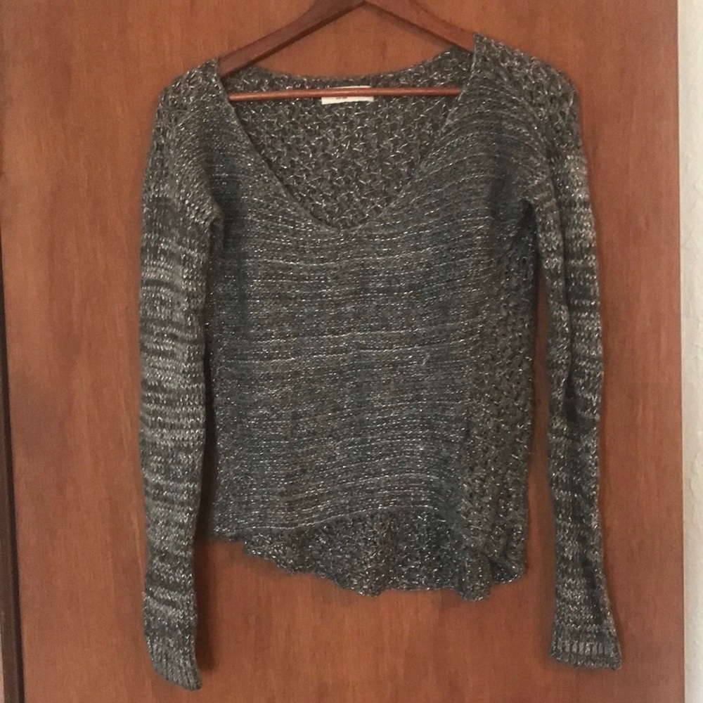 Abercrombie & Fitch Sparkle Grey Sweater - Size Small